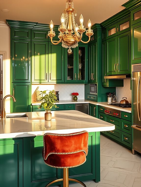 hollywood glamour in kitchen