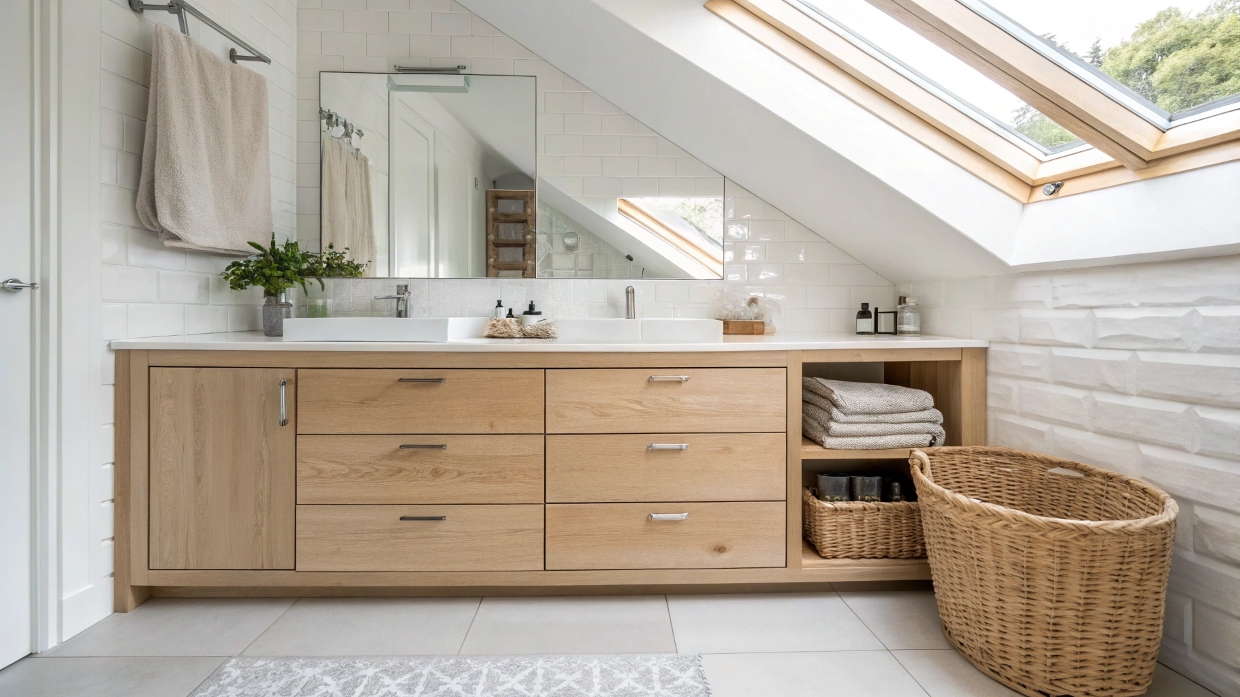 idees decoration salle de bain sous pente