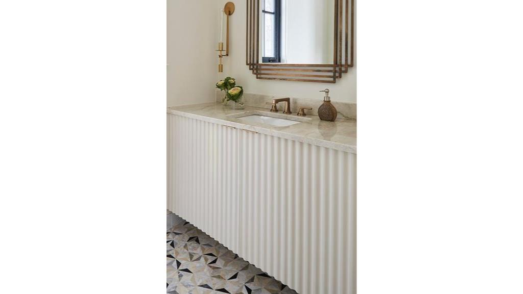 ivory floating sink design