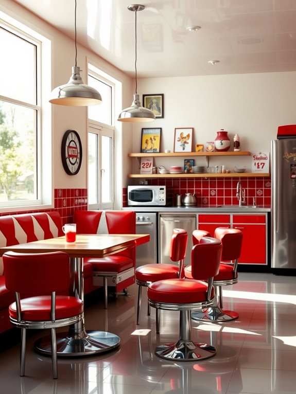 modern 50s diner style