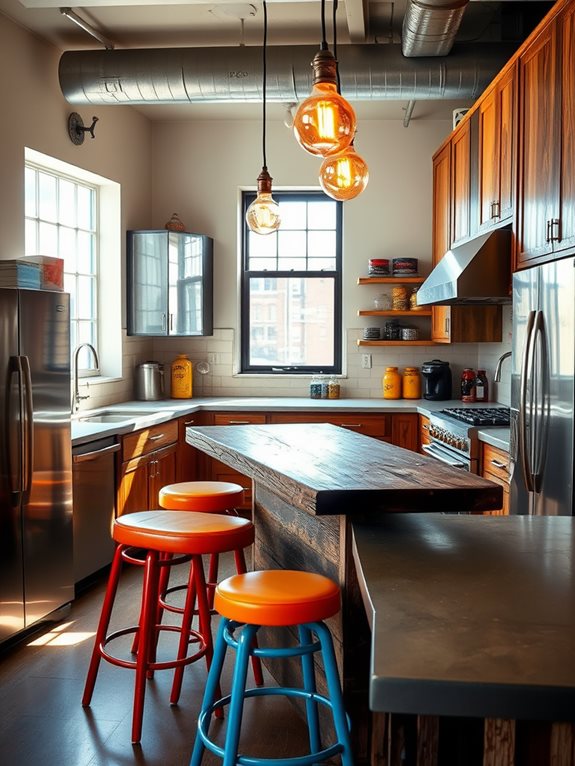 retro industrial fusion aesthetic