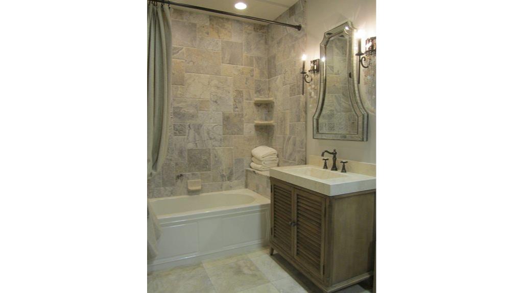 silver travertine versailles walls