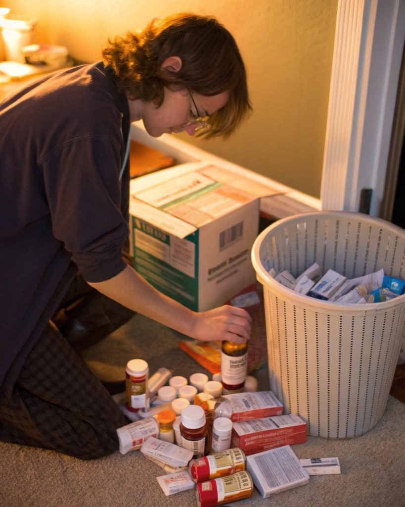 Tri des médicaments par date de péremption.