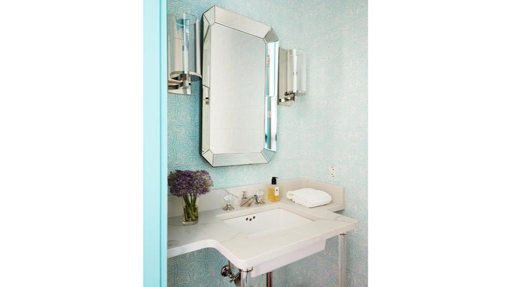 turquoise art deco wallpaper