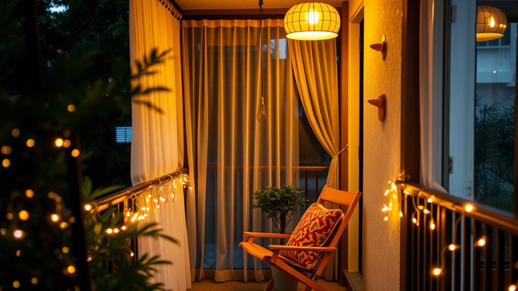 cozy lighting and shades