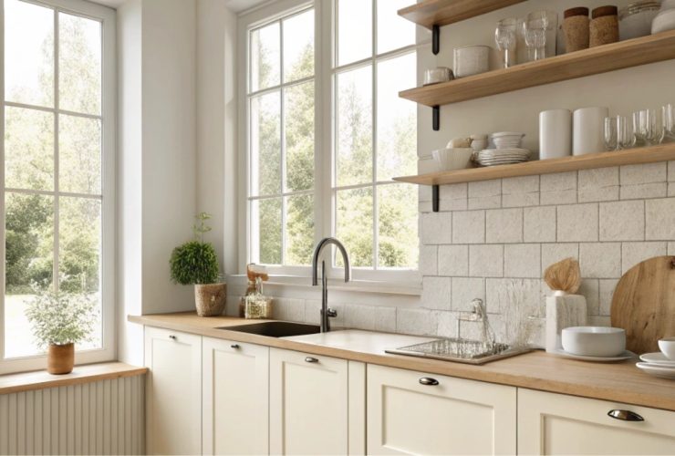 cuisine creme et bois