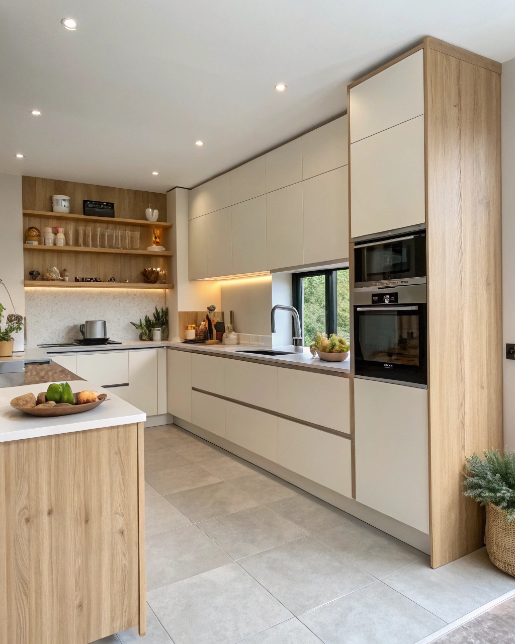 10 cuisines intemporelles en bois et crème qui respirent le confort