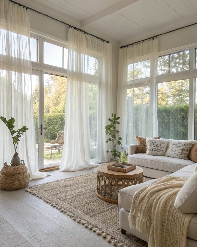 Salon Feng Shui avec éclairage naturel