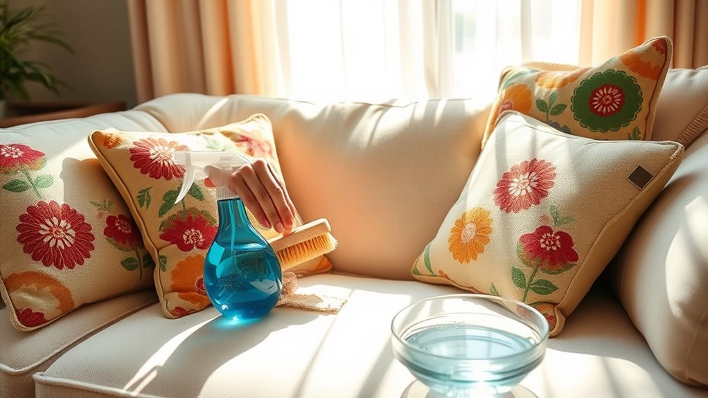 fabric sofa cleaning steps