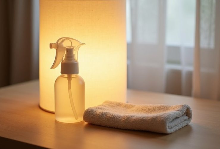 how to clean lampshade