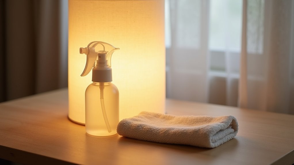 how to clean lampshade