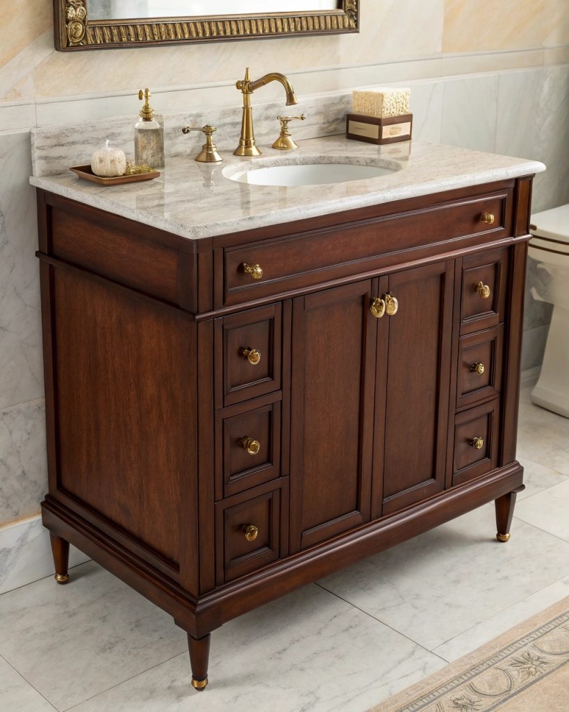 Meuble en bois foncé rétro