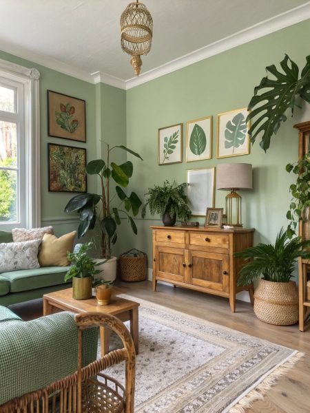 Le vert sauge, LA couleur chic et apaisante pour un salon tendance ...