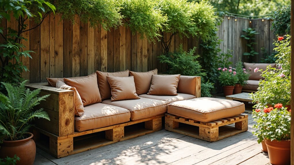 canapé d'angle compact palettisé