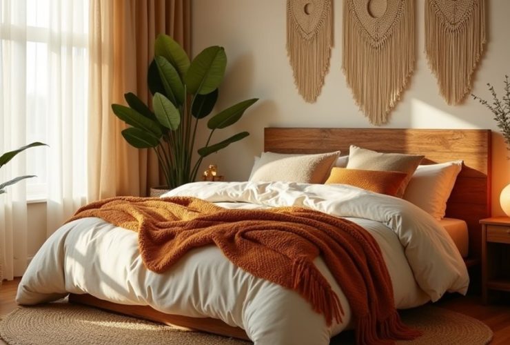 cozy warm toned bedroom ideas