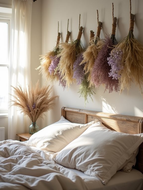 fleurs séchées et bouquets