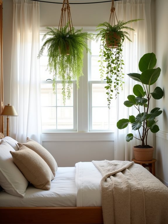 plantes suspendues élégantes