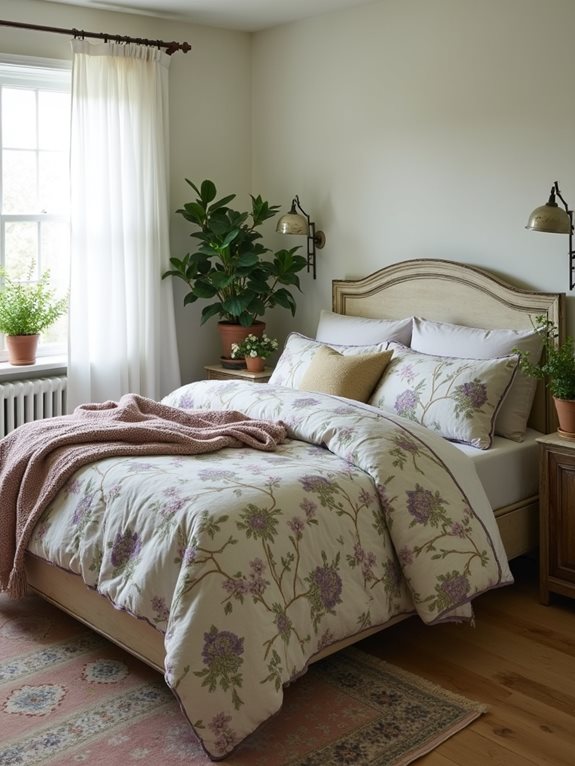 ensemble de literie à motif floral