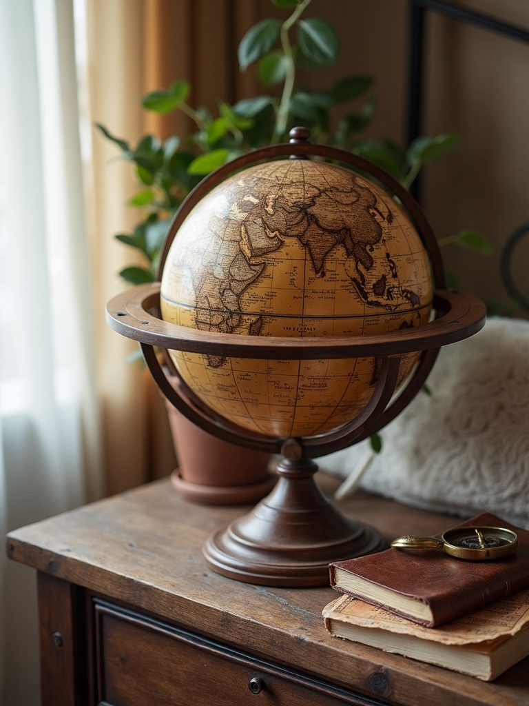 support de globe fonctionnel en centre de table