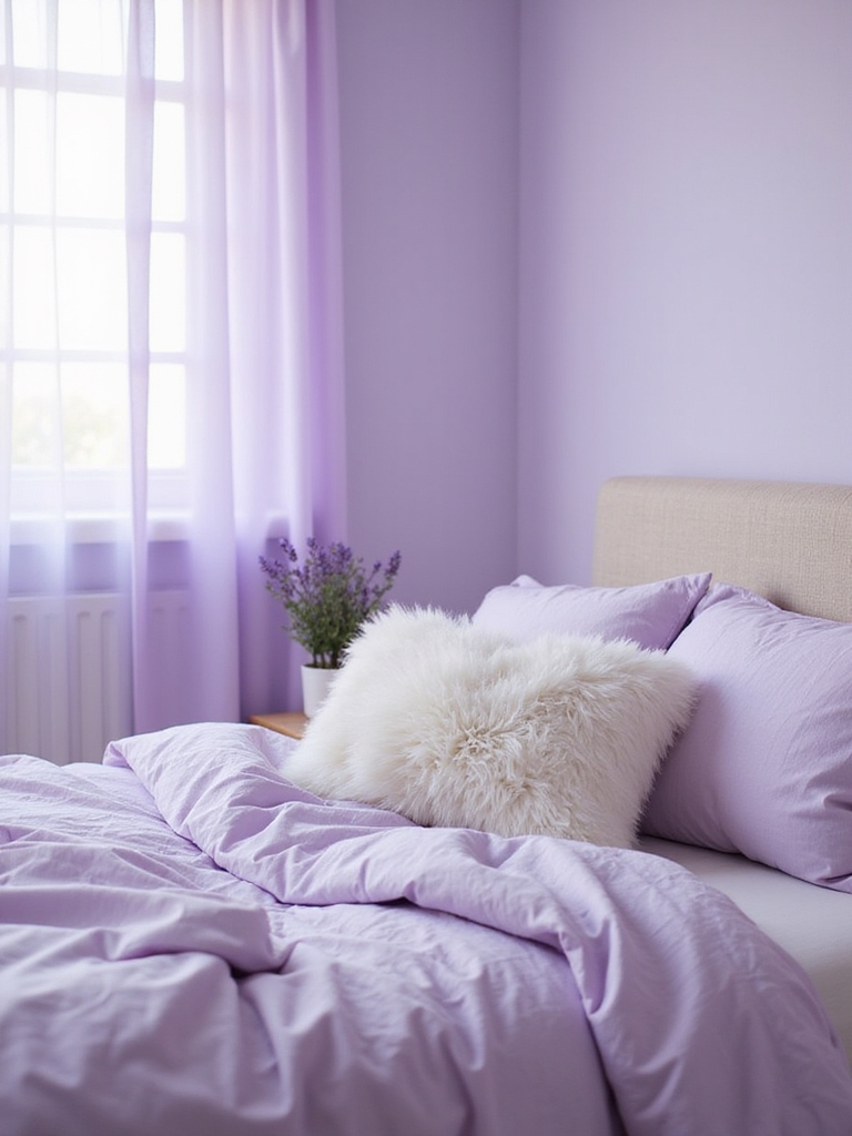 incorporer une literie lavande douce