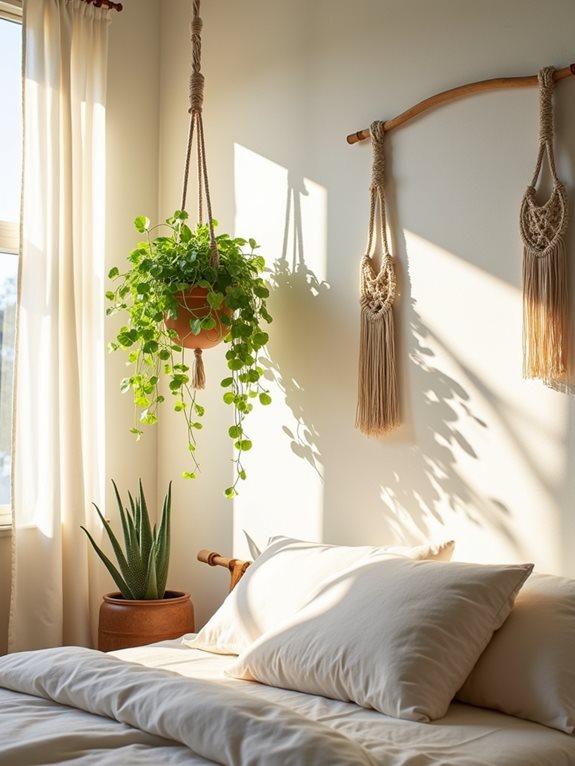 porte-plante macramé déco