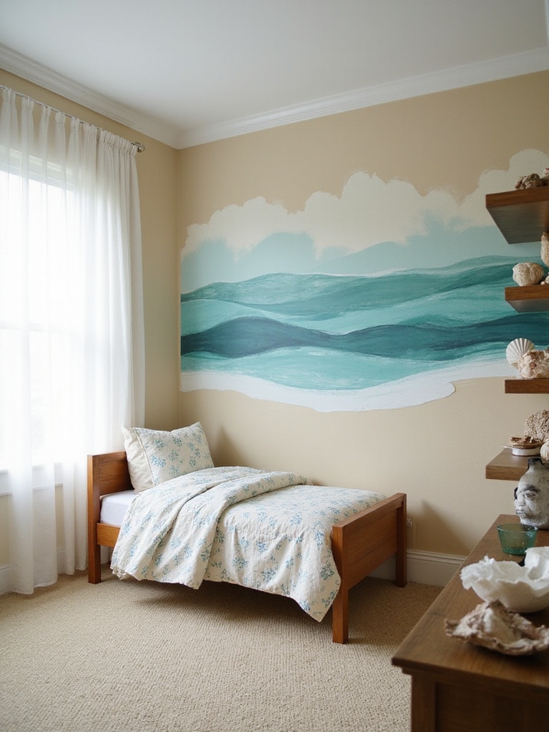 fresque murale inspirée par l'océan