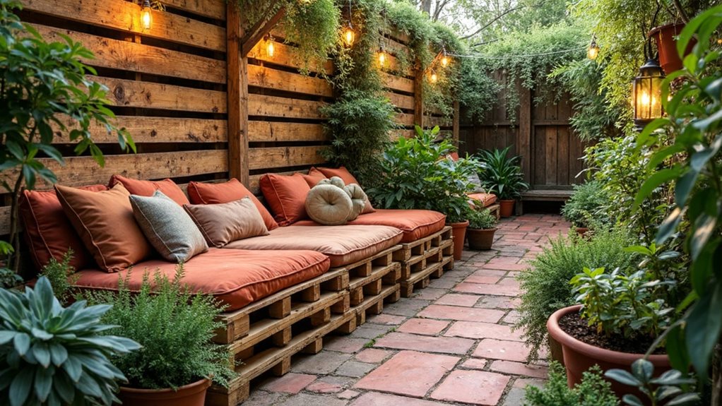 pallet garden seating ideas