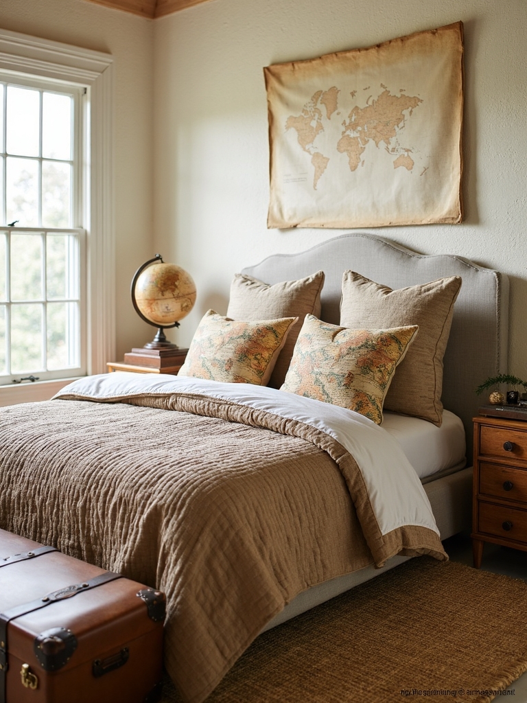 décoration de literie inspirée par les voyages