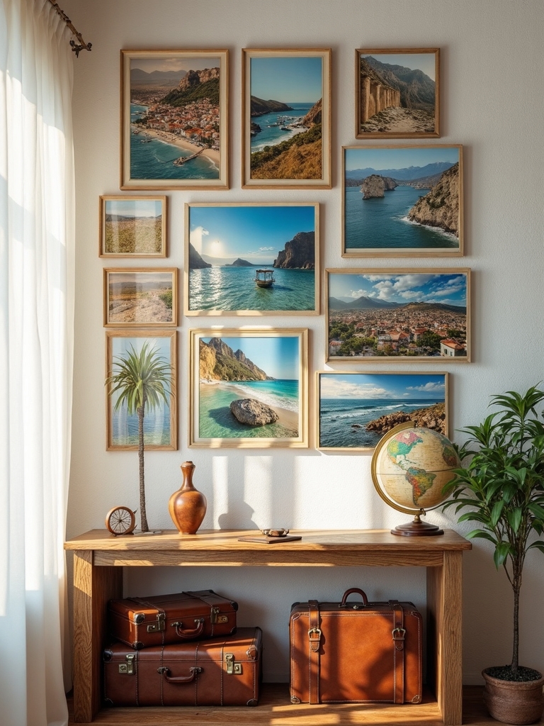 mur de voyage affichage photo