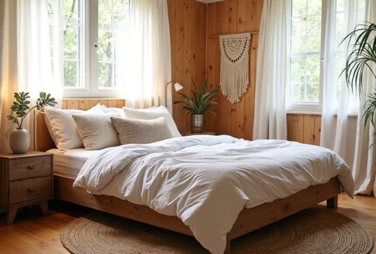 wooden master bedroom comfort