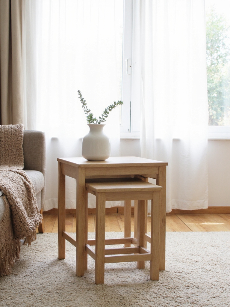 tables gigognes compactes et polyvalentes