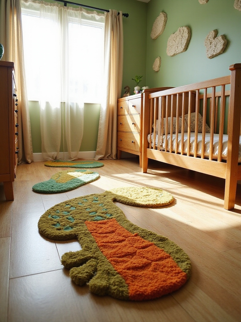 tapis de sol empreinte de dinosaure