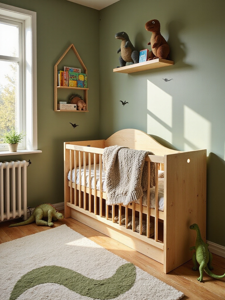 décor d'étagère en forme de dinosaure