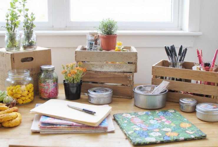 organisation diy avec des matériaux recyclables