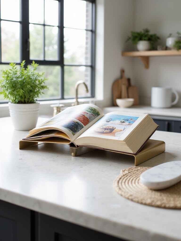 présentoir élégant de livre de cuisine