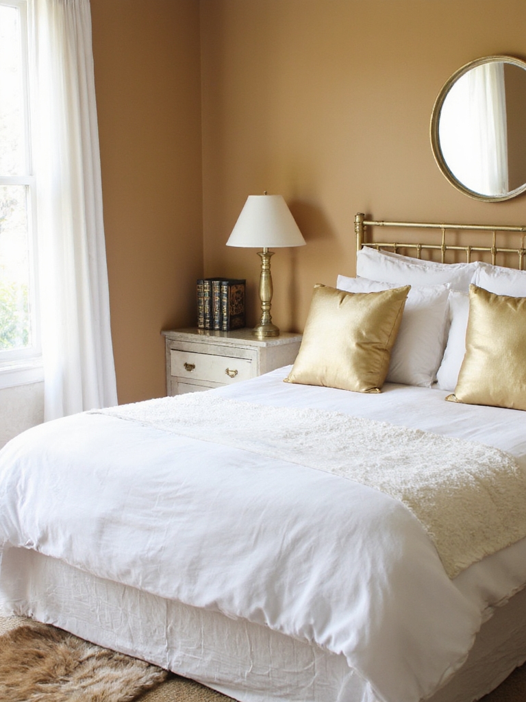 accents dorés et en laiton