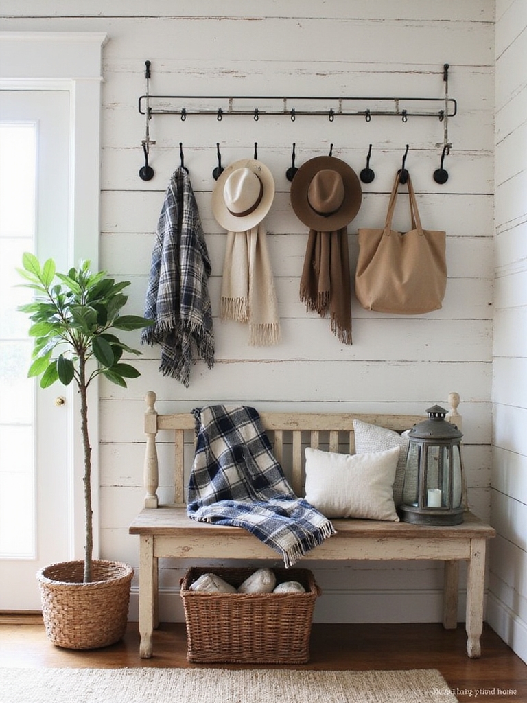 crochets et étagères organisation