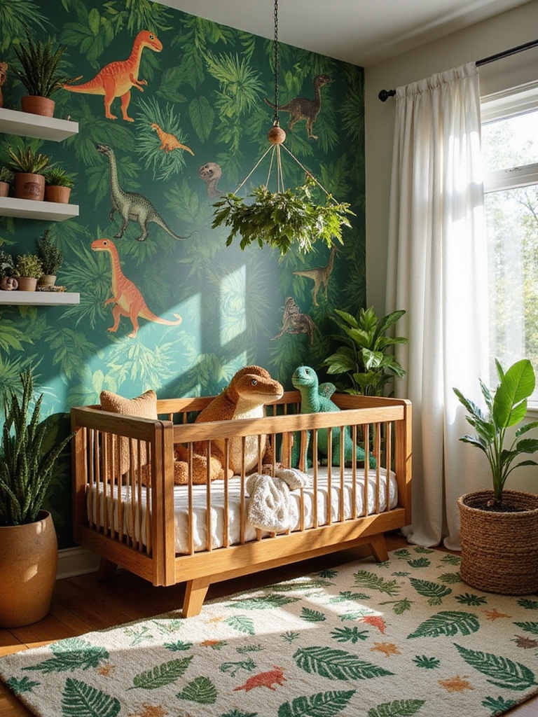 fond d'écran design de dinosaure jungle