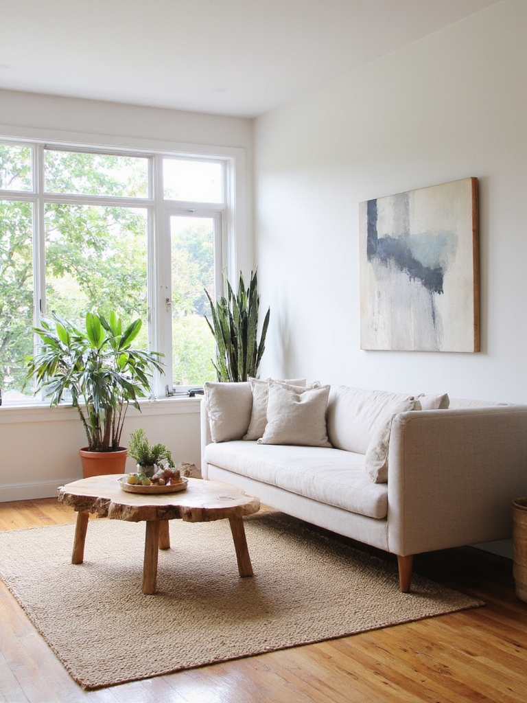 décoration de salon inspirée par la nature