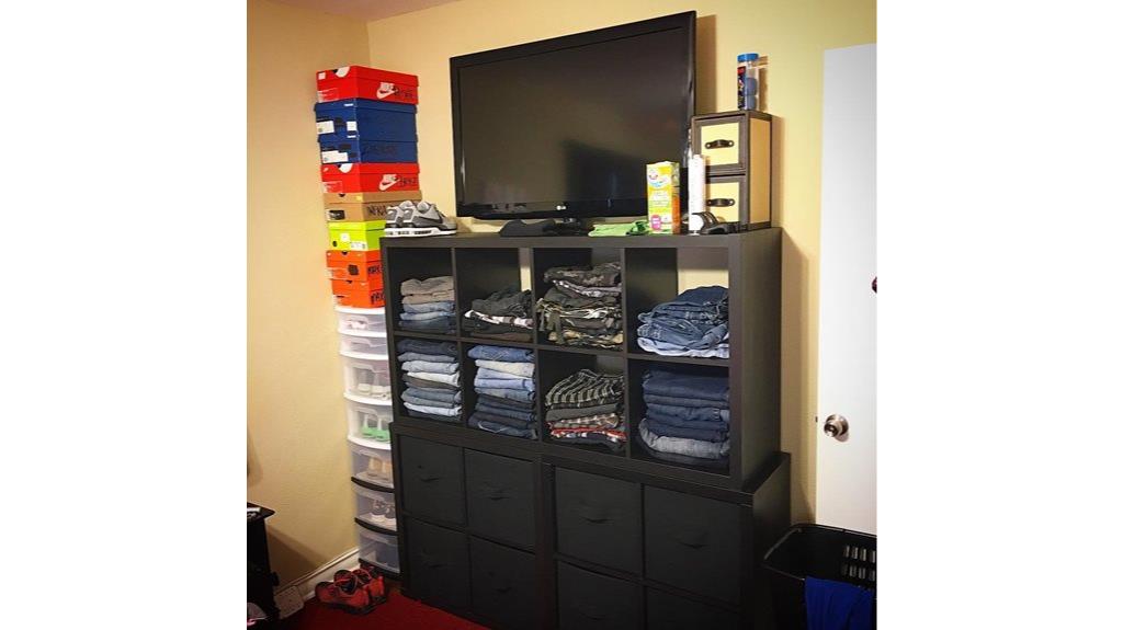 solution de rangement pour jeans ouverts