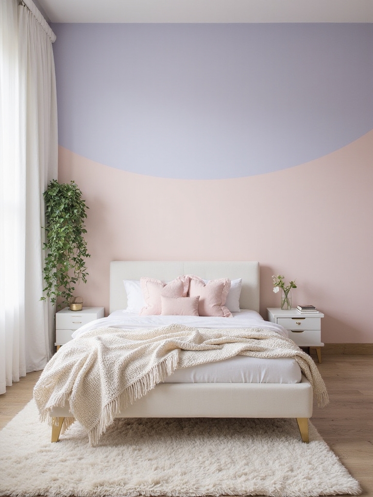 dégradé pastel mur d'accent