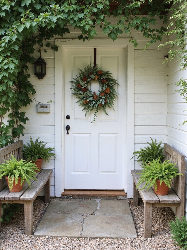 plantes en pot et couronnes