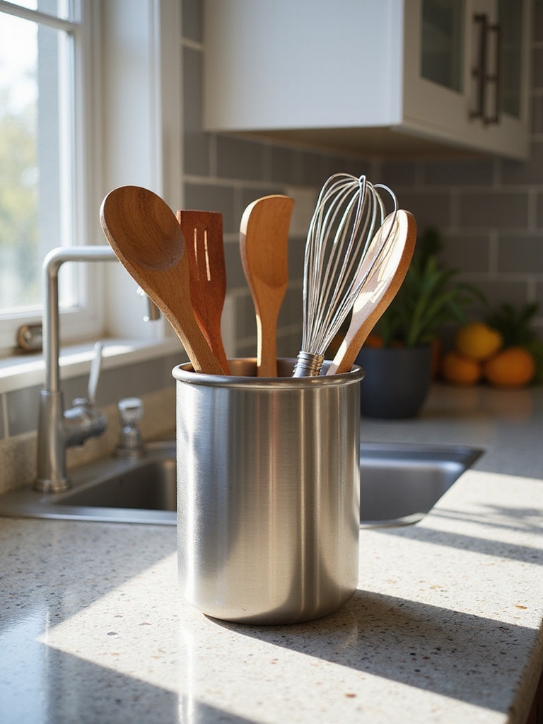 emplacement pratique du porte-ustensiles