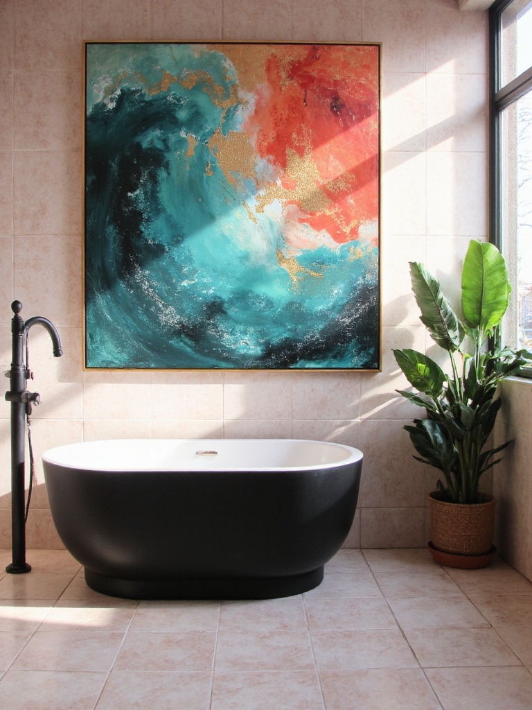 art mural abstrait vibrant