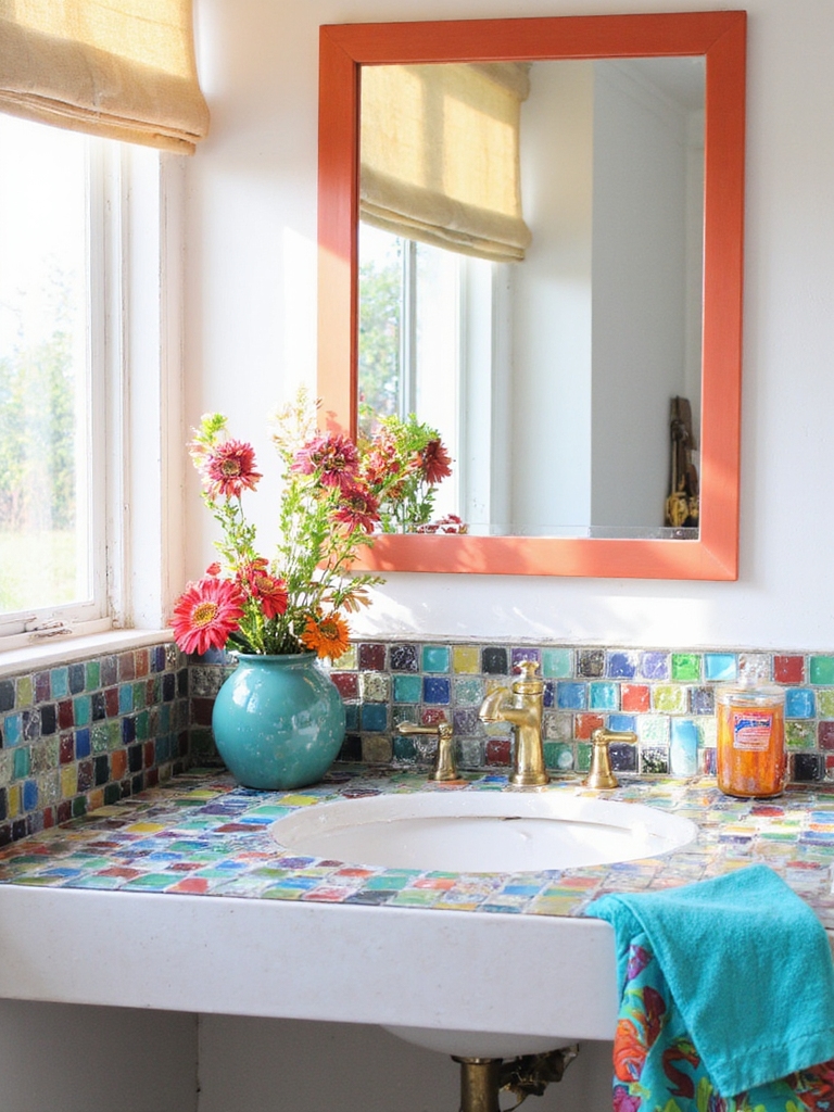 idées d'accent pour une coiffeuse vibrante