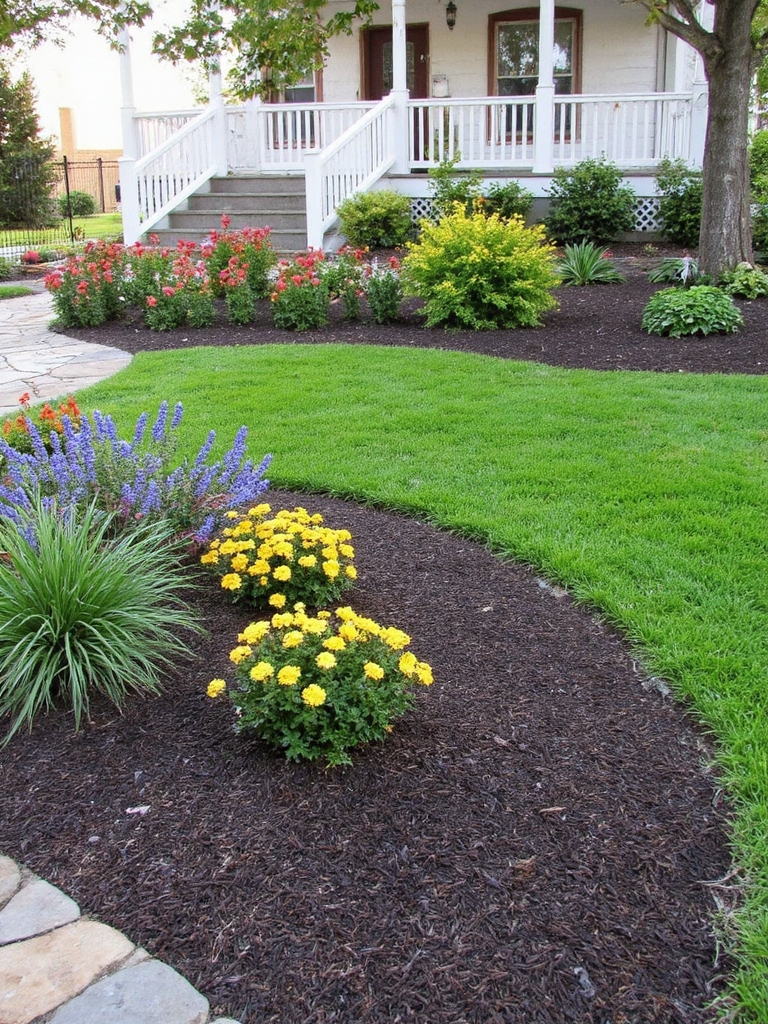 le paillis décoratif améliore l'aménagement paysager