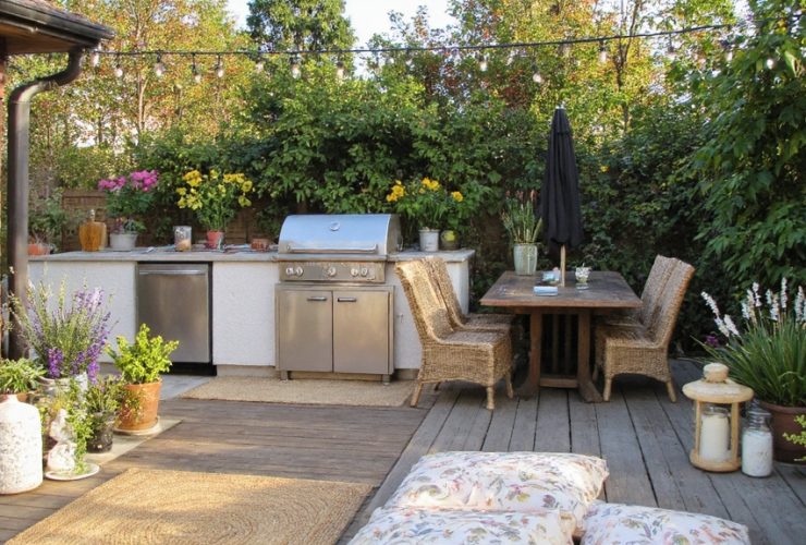 terrasse de rêve avec cuisine