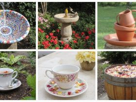 inspirations et idées de bains d'oiseaux faits maison