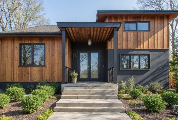 façade rénovée à l'inspiration décalée