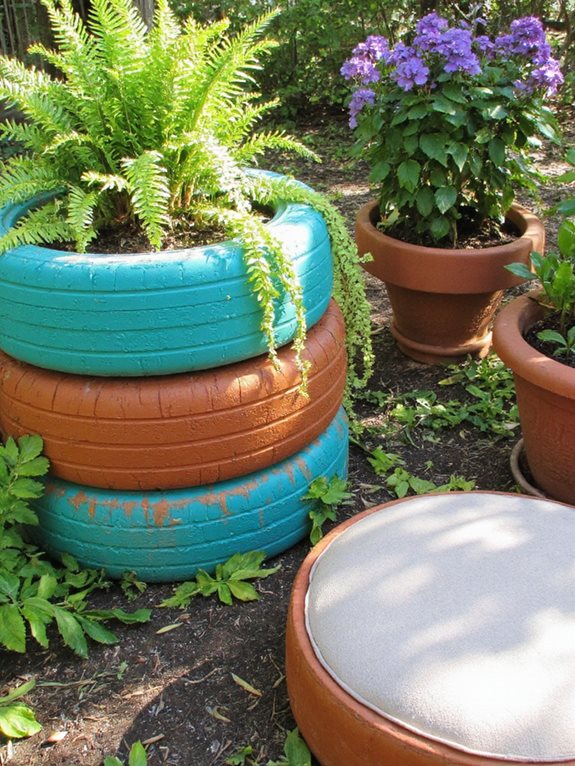 transformer les vieux pneus de manière créative